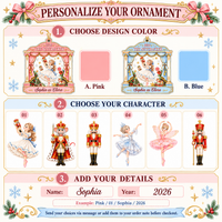 Nutcracker Theatre Ornament - personalization instructions