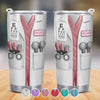 Close-up of Optometrist Eye Doctor 3D Uniform Tumbler, Custom Name Snellen Eye Chart Gift For Optometrists And O for streetwear fans in Austin, Texas