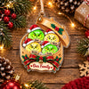 Customer in Austin, Texas wearing Our Family Ornament Personalized Grinch Dim Sum Christmas Gift