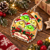 Close-up of Our Family Ornament Personalized Grinch Dim Sum Christmas Gift for streetwear fans in Austin, Texas