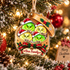 Our Family Ornament Personalized Grinch Dim Sum Christmas Gift available at our Austin, Texas warehouse