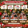 Customer in Austin, Texas wearing Patriotic Christmas Tree Ornament Personalized America 250 Family Keepsake Holiday Gift