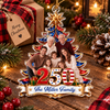 Customer in Austin, Texas wearing Patriotic Christmas Tree Ornament Personalized America 250 Family Keepsake Holiday Gift