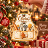 Personalized Apron Ornament Custom Name Christmas Tree Decor for Bakers Chefs Home Cooks Holiday Kee on a hanger, ready to ship from Austin, Texas