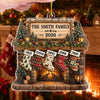 Personalized Christmas Stocking Fireplace Ornament Custom Name Family Holiday Gift available at our Austin, Texas warehouse