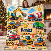 Construction Site Name blanket - 02-held