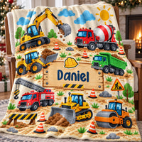 Construction Site Name blanket - 03-closeup
