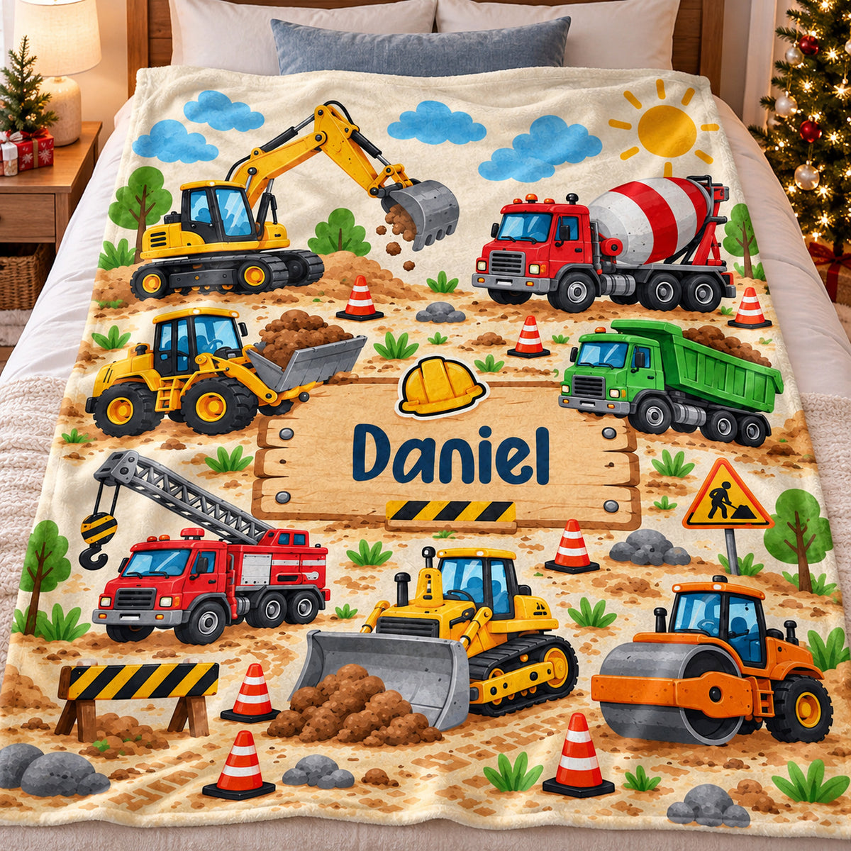 Construction Site Name blanket - 05-bed