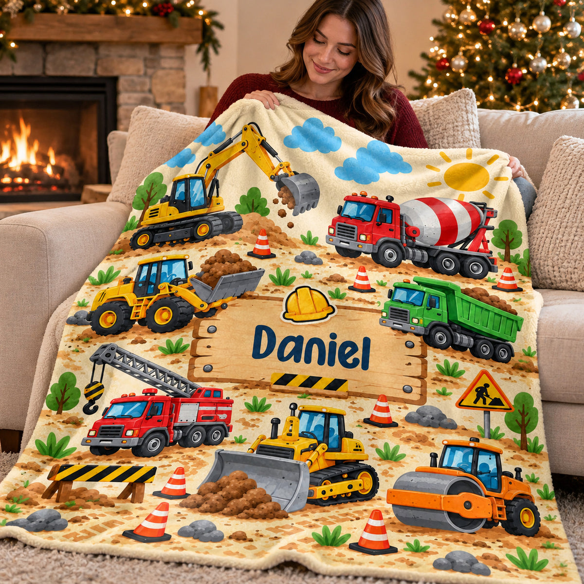 Construction Site Name blanket - 06-cozy
