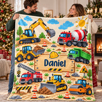 Construction Site Name blanket - 07-gift
