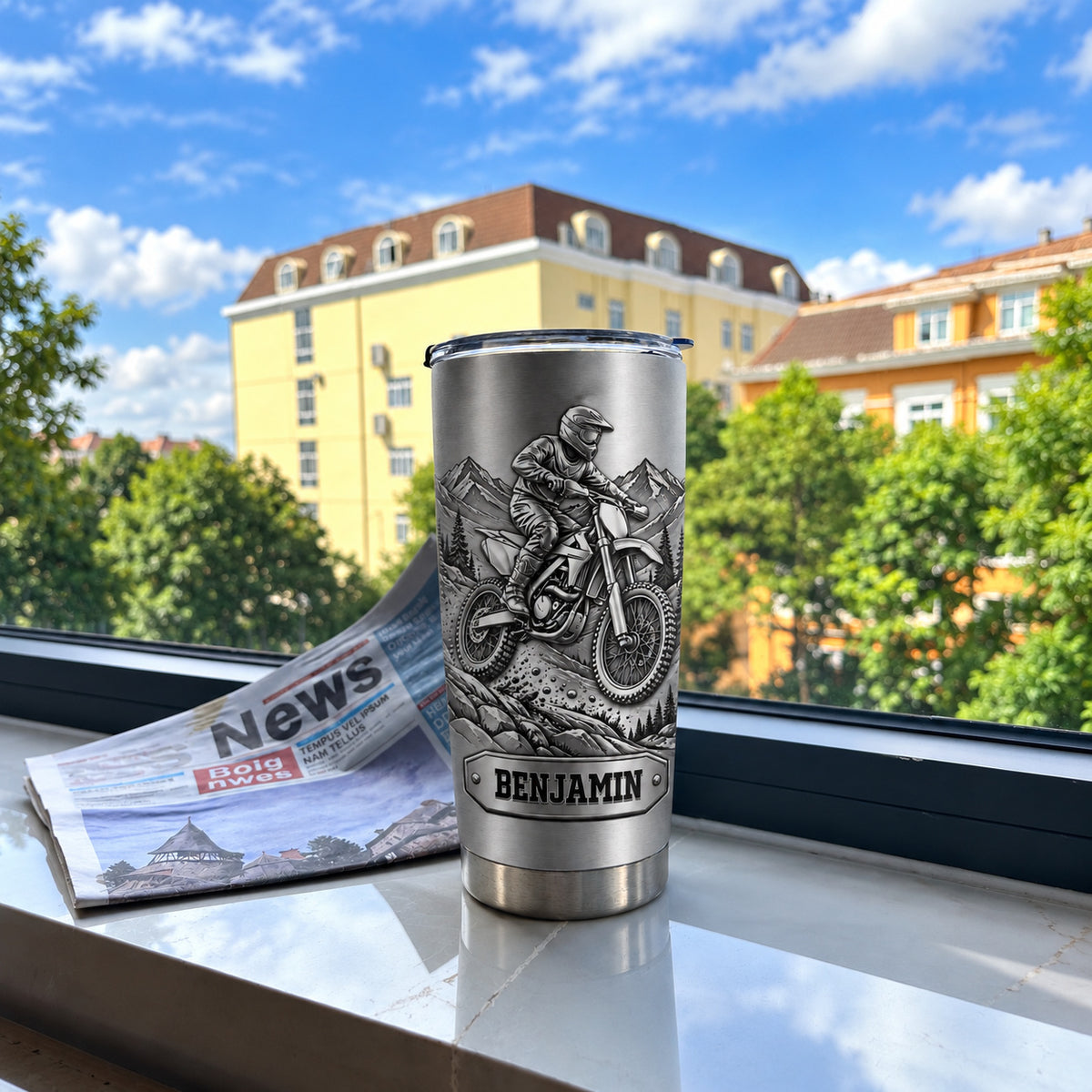 Dirt Bike Mountain Rider tumbler - 04-window