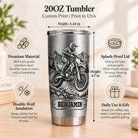 Dirt Bike Mountain Rider tumbler - 07-details
