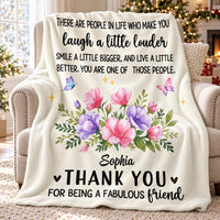 Fabulous Friend Birth Flower blanket - main view
