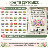 Fabulous Friend Birth Flower blanket - how to personalize