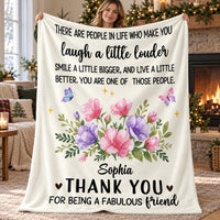 Fabulous Friend Birth Flower blanket - 02-held