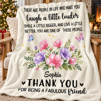 Fabulous Friend Birth Flower blanket - 03-closeup