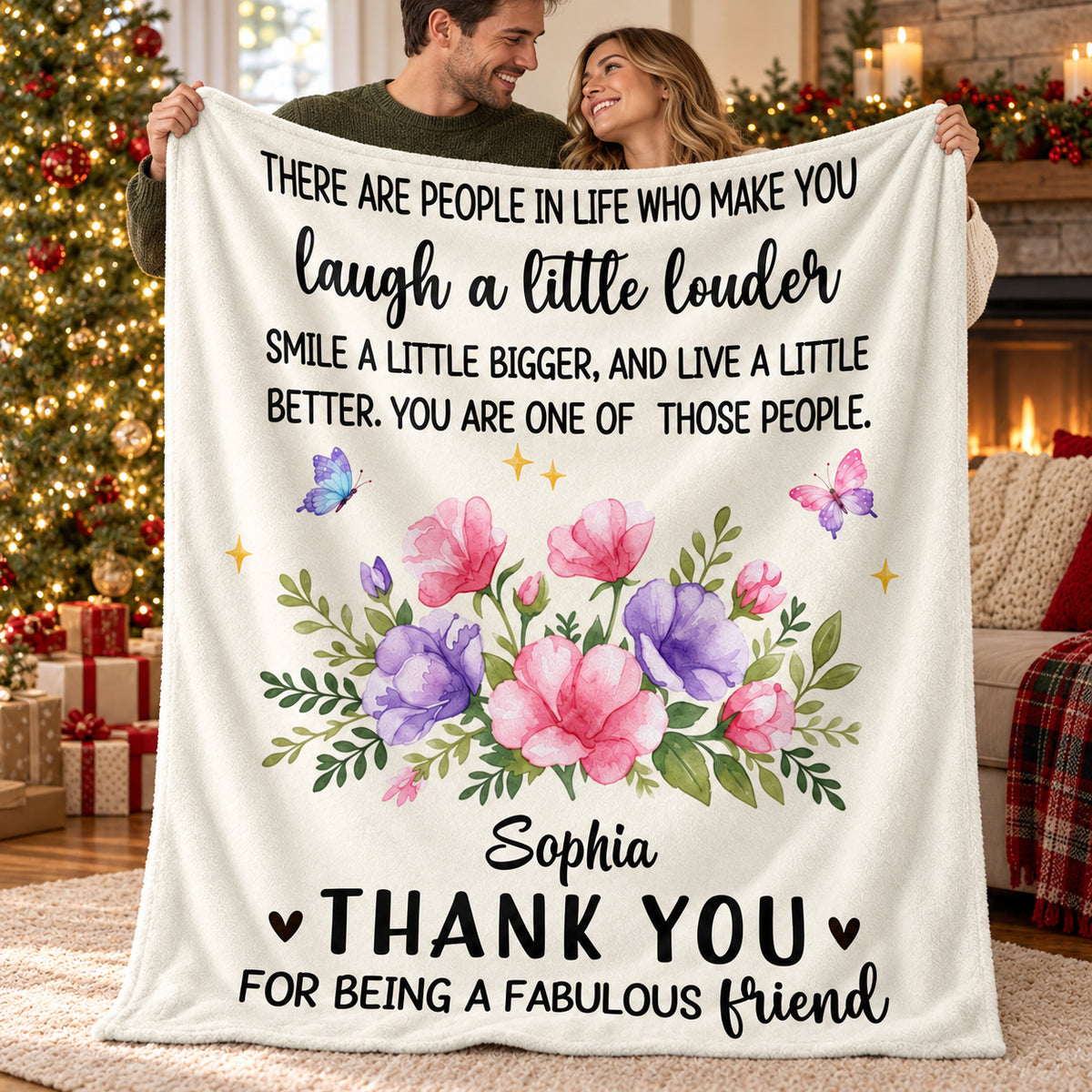 Fabulous Friend Birth Flower blanket - 07-gift