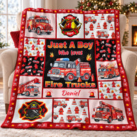 Fire Truck Boy blanket - main view
