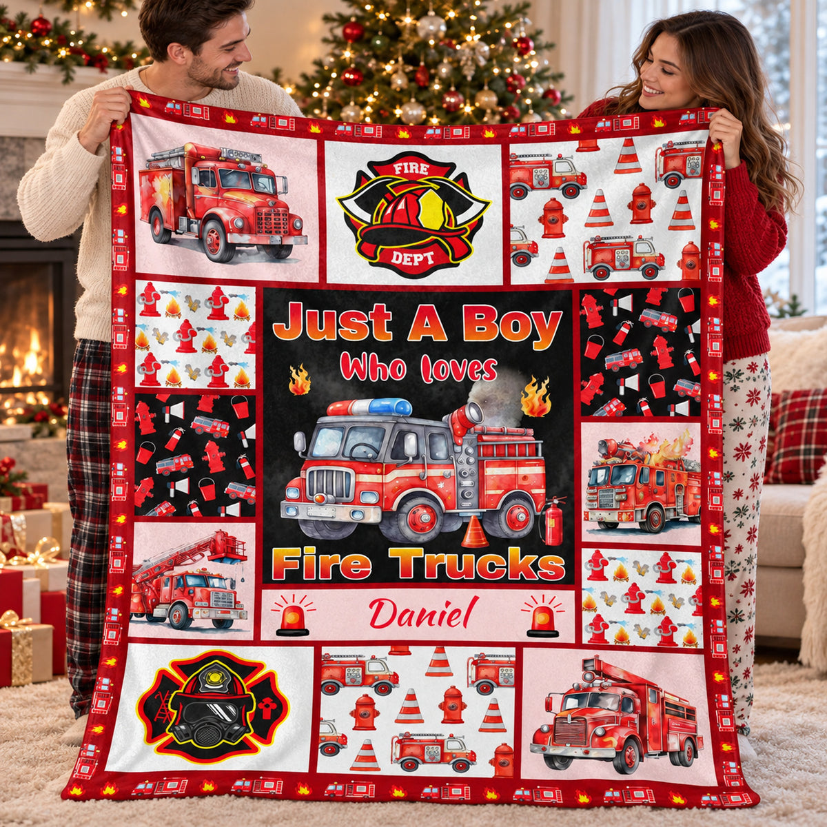 Fire Truck Boy blanket - 07-gift