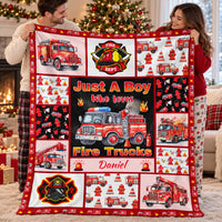 Fire Truck Boy blanket - 07-gift