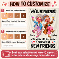 Funny Old Friends Dancing blanket - how to personalize