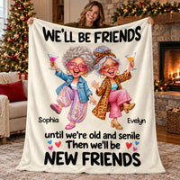 Funny Old Friends Dancing blanket - 02-held