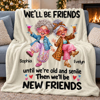 Funny Old Friends Dancing blanket - 04-sofa