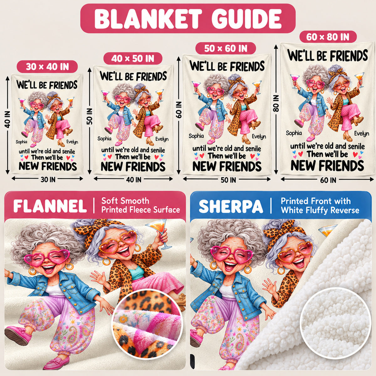 Funny Old Friends Dancing blanket - 08-guide