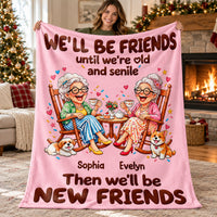 Funny Rocking Chair Friends blanket - 02-held