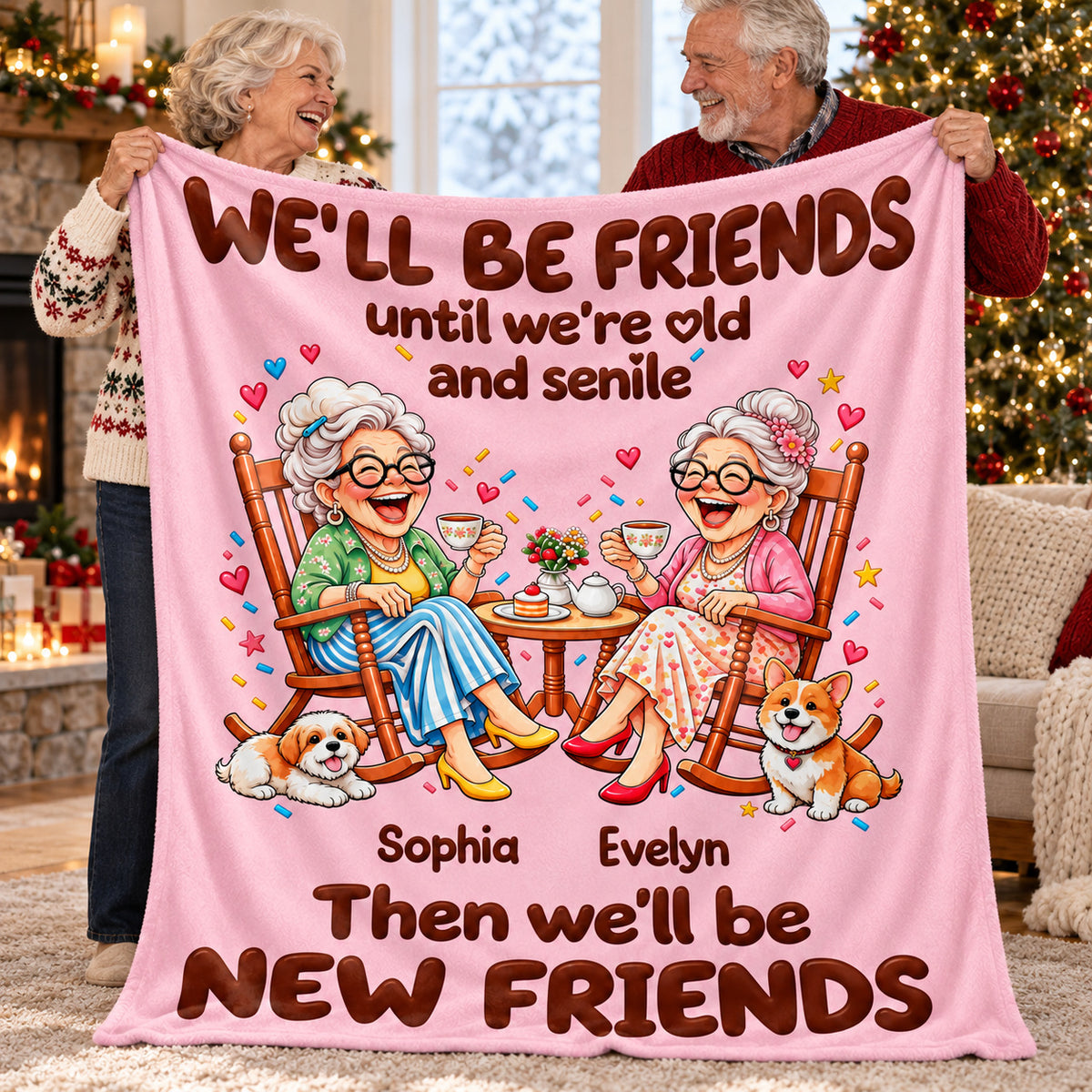 Funny Rocking Chair Friends blanket - 07-gift