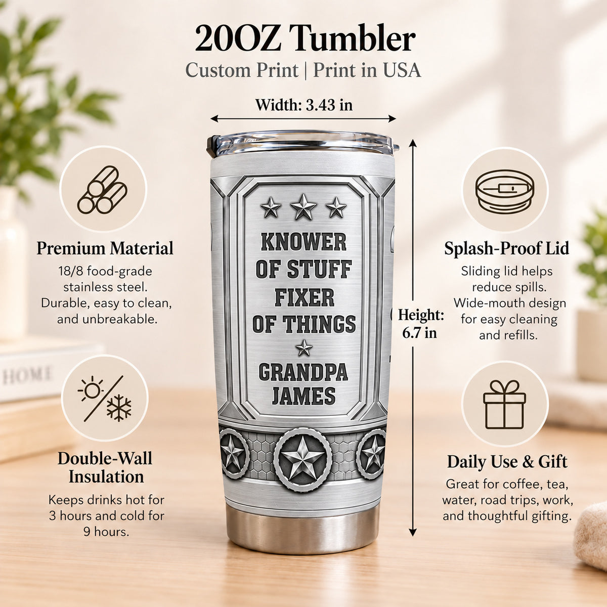 Grandpa Tools Family Names tumbler - 07-details