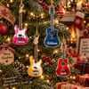 Personalized Guitar Christmas Ornament Custom Name Holiday Tree Decor Gift for Music Lovers available at our Austin, Texas warehouse
