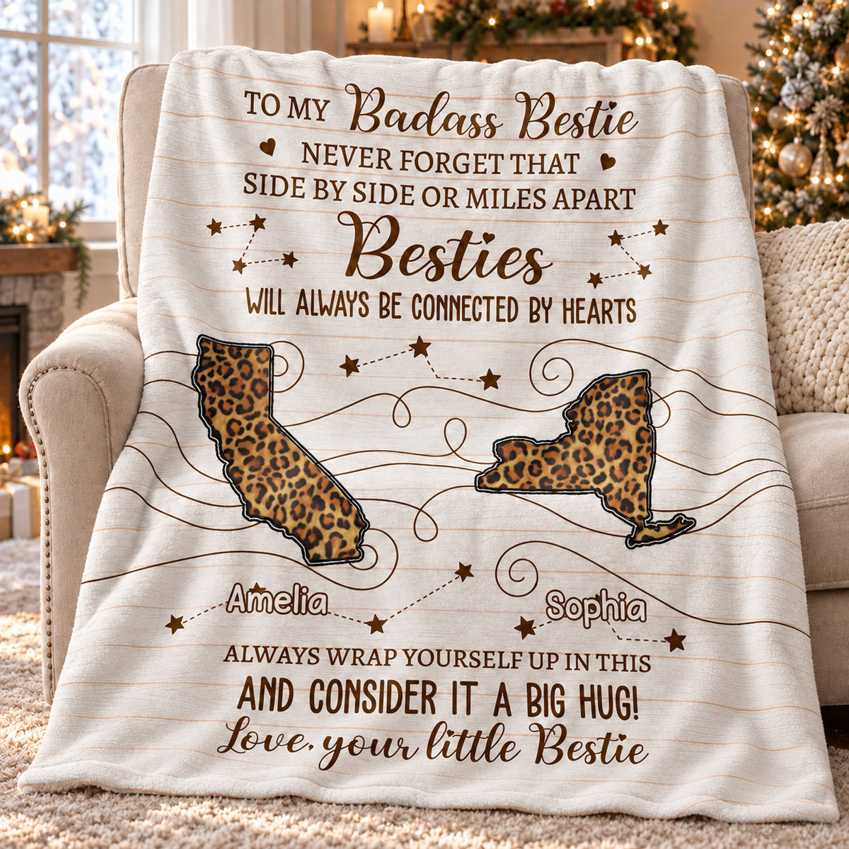 Long Distance Leopard States blanket - main view