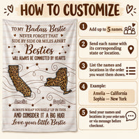 Long Distance Leopard States blanket - how to personalize