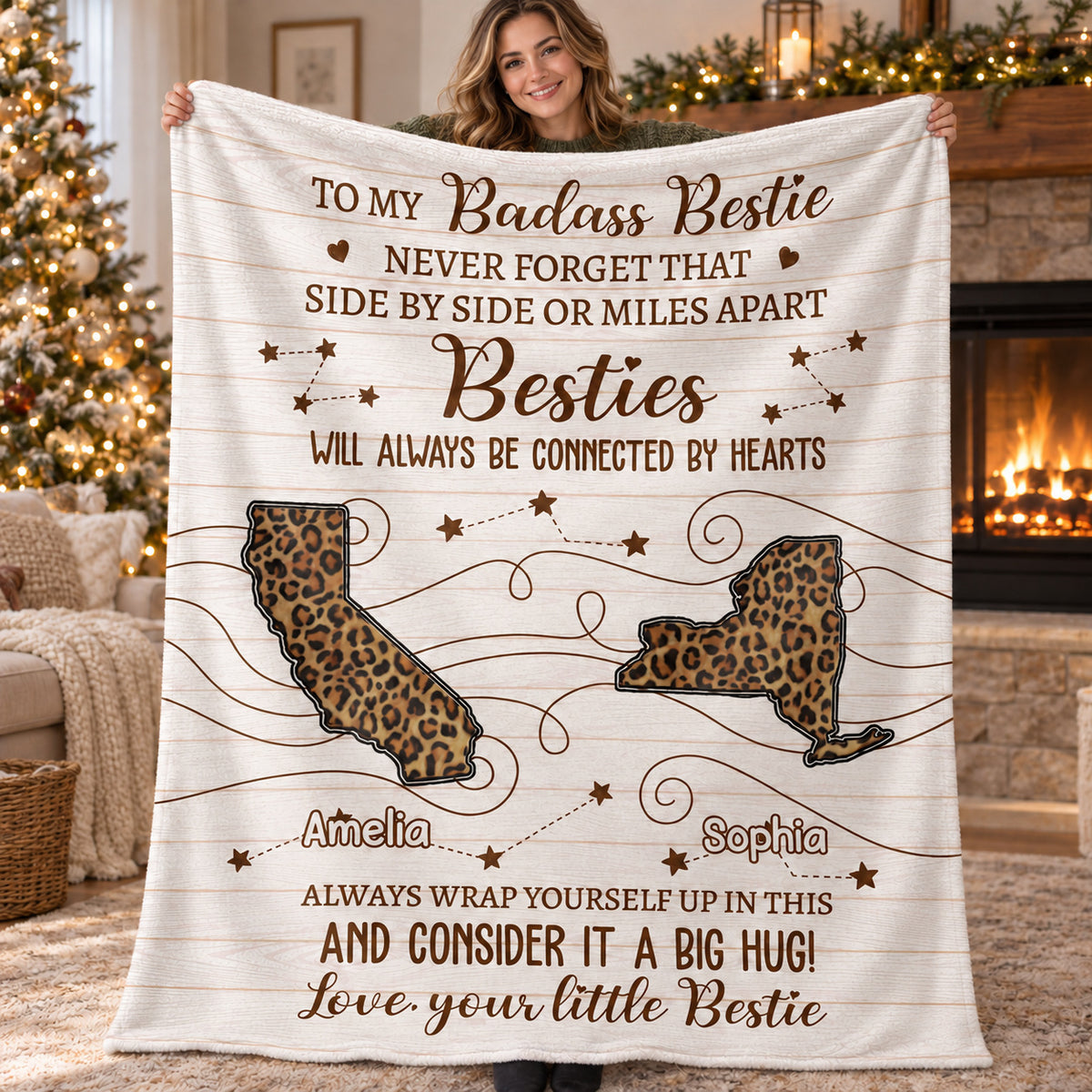 Long Distance Leopard States blanket - 02-held