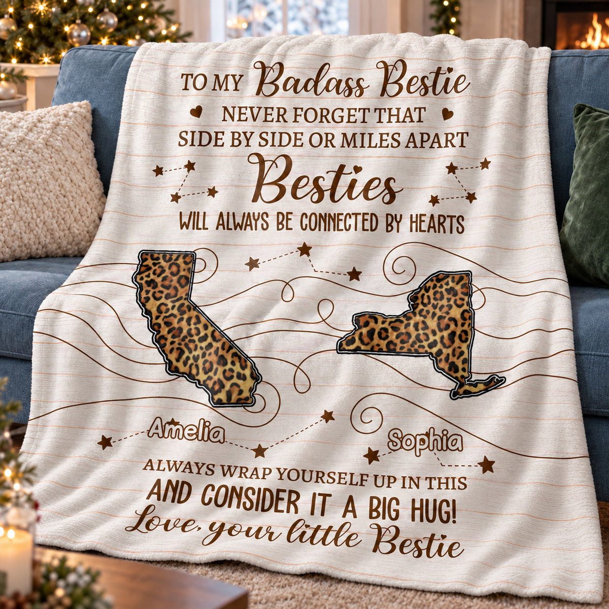 Long Distance Leopard States blanket - 04-sofa