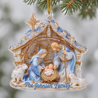 Personalized Nativity Family Ornament - product detail 5