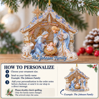 Personalized Nativity Family Ornament - product detail 7