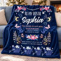 Navy Bestie Friendship blanket - 04-sofa