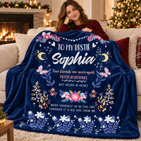 Navy Bestie Friendship blanket - 06-cozy
