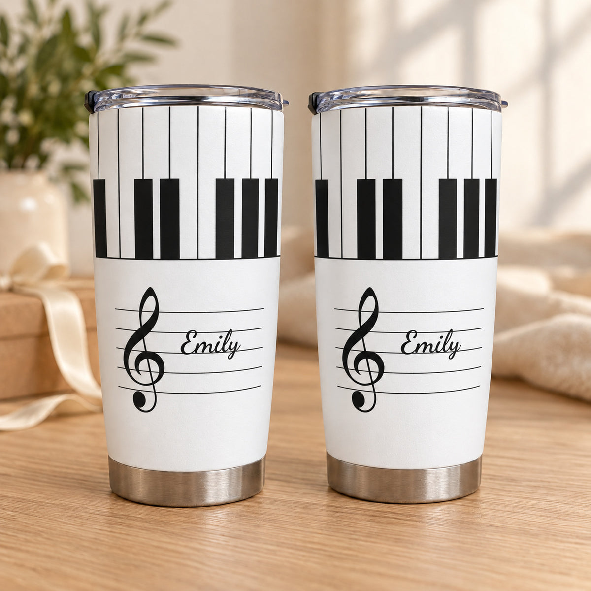 Piano Keys Name tumbler - main view