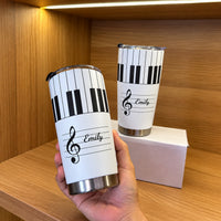 Piano Keys Name tumbler - 03-held