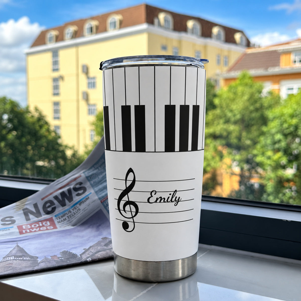 Piano Keys Name tumbler - 04-window