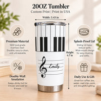 Piano Keys Name tumbler - 07-details