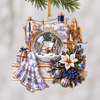 Personalized Sewing Machine Ornament - main product view
