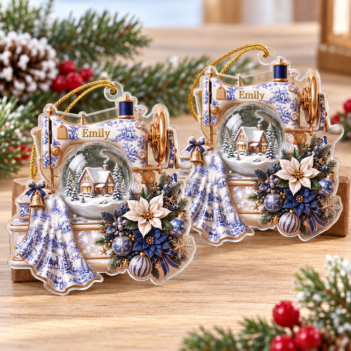 Personalized Sewing Machine Ornament - product detail 3