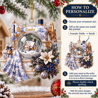 Personalized Sewing Machine Ornament - product detail 7