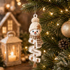 Customer in Austin, Texas wearing Personalized Snowman Ornament Custom Name Christmas Tree Decor Gift for Family Kids