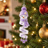 Customer in Austin, Texas wearing Personalized Snowman Ornament Custom Name Christmas Tree Decor Gift for Family Kids