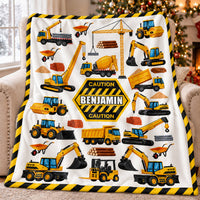 Yellow Construction Caution blanket - main view